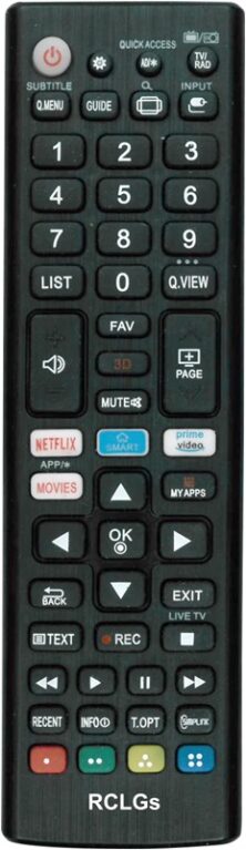 RCLGS Universal Τηλεχειριστήριο για Smart Τηλεοράσεις LG με Προγραμματισμό 4:1