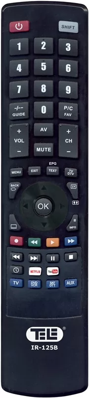 IR-125B Universal Τηλεχειριστήριο 4 Συσκευών για Smart TV με Netflix και Youtube