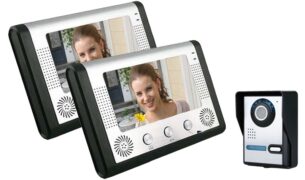 VDP-112 Σετ Θυροτηλεόρασης 2 Μόνιτορ 7" και Ανοξείδωτη Χωνευτή Κάμερα