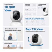 TAPO C220 Κάμερα Ασφαλείας WiFi 2K Περιστρεφόμενη 4
