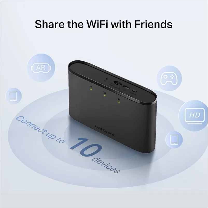 Mercusys MT110 Φορητό 4G WiFi Router 150Mbps για Κάρτα Sim 4 Mercusys MT110 Φορητό 4G WiFi Router 150Mbps για Κάρτα Sim - Image 2