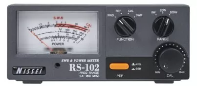 Nissei RS-102 SWR & PWR Meter 1.8-200 MHz 200W 1