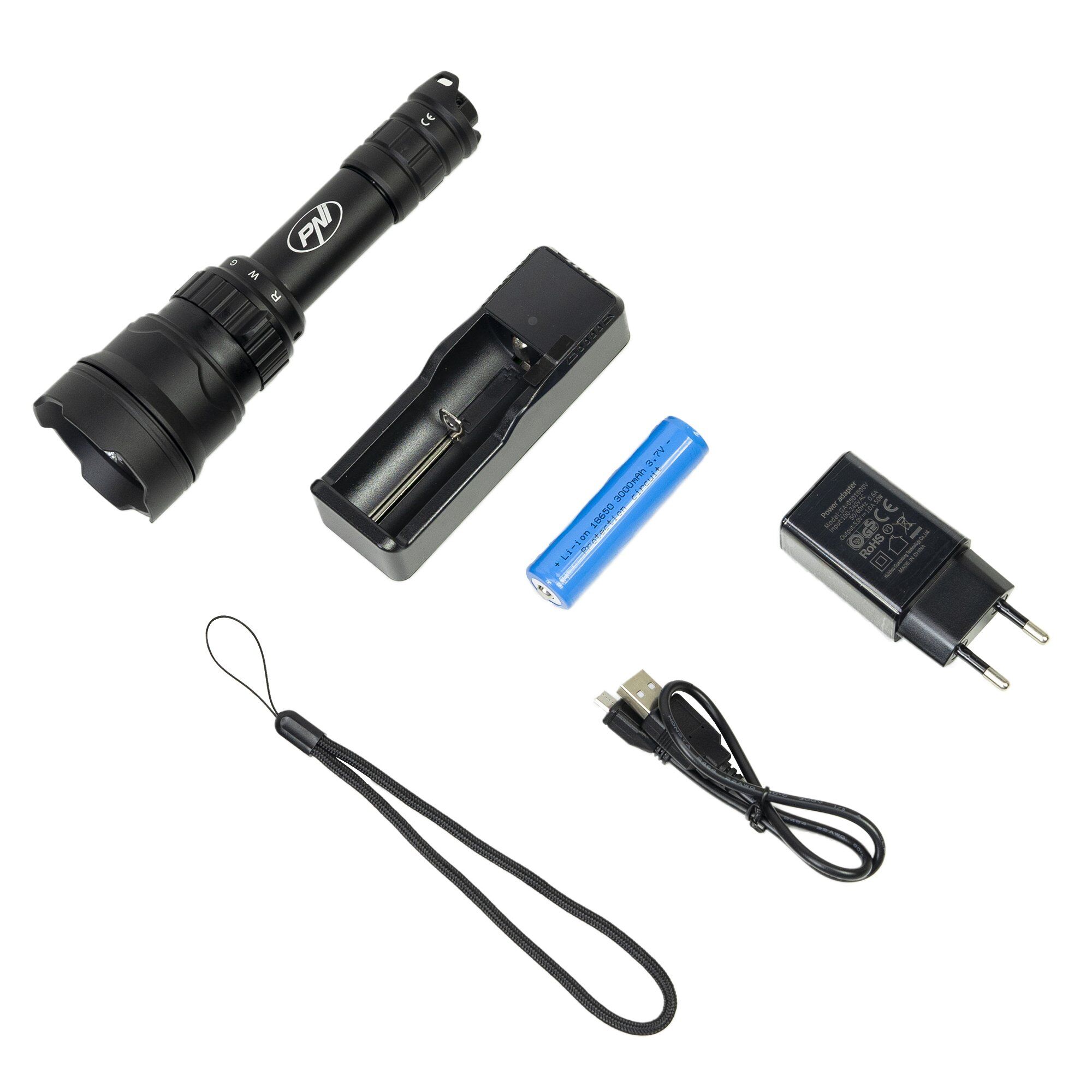 PNI Adventure F300 Φακός LED 10W Επαναφορτιζόμενος με 3 Χρώματα & Zoom 5 PNI Adventure F300 Φακός LED 10W Επαναφορτιζόμενος με 3 Χρώματα & Zoom - Image 4