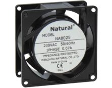 ΑΝΕΜΙΣΤΗΡΑΣ 80X80X25 230VAC ΡΟΥΛΕΜΑΝ ΚΑΛΩΔΙΟΥ 8025-230BH NAL