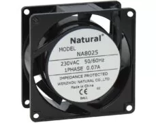 ΑΝΕΜΙΣΤΗΡΑΣ 80X80X25 230VAC ΡΟΥΛΕΜΑΝ ΚΑΛΩΔΙΟΥ 8025-230BH NAL 1