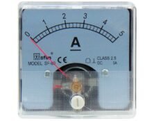 ΟΡΓΑΝΟ ΠΙΝΑΚΟΣ ΑΜΠΕΡΟΜΕΤΡΟ ΑΝΑΛΟΓΙΚΟ DC 60X60 0-5A SF-60 SFM