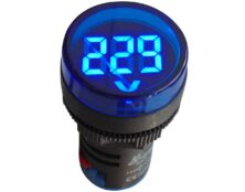 ΟΡΓΑΝΟ ΠΙΝΑΚΟΣ ΒΟΛΤΟΜΕΤΡΟ ΨΗΦΙΑΚΟ AC Φ22 60-500V LED ΜΠΛΕ AD16-22DSV KZE