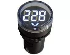 ΟΡΓΑΝΟ ΠΙΝΑΚΟΣ ΒΟΛΤΟΜΕΤΡΟ ΨΗΦΙΑΚΟ AC Φ22 60-500V LED ΛΕΥΚΟ AD16-22DSV KZE 1
