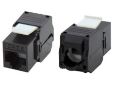 KEYSTONE JACK RJ45 UTP CAT 6 TOOLESS 180° ΜΑΥΡΟ ΜΕ UL KJ6-10 SUT 1