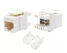 KEYSTONE JACK RJ45 UTP CAT 5e KRONE TYPE 180° ΠΡΙΖΑΣ / PATCH PANEL ΛΕΥΚΟ N110-08 SUT