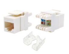KEYSTONE JACK RJ45 UTP CAT 5e KRONE TYPE 180° ΠΡΙΖΑΣ / PATCH PANEL ΛΕΥΚΟ N110-08 SUT 1