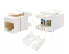 KEYSTONE JACK RJ45 UTP CAT 5e KRONE TYPE 180° ΠΡΙΖΑΣ / PATCH PANEL ΛΕΥΚΟ N110-08 SUT 1