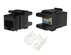 KEYSTONE JACK RJ45 UTP CAT 6 KRONE TYPE 180° ΠΡΙΖΑΣ / PATCH PANEL ΜΑΥΡΟ ΜΕ UL KJ6-05 SUT