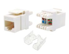 KEYSTONE JACK RJ45 UTP CAT 5e KRONE TYPE 180° ΠΡΙΖΑΣ / PATCH PANEL ΛΕΥΚΟ KJ5-06 SUT