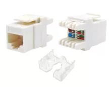 KEYSTONE JACK RJ45 UTP CAT 5e KRONE TYPE 180° ΠΡΙΖΑΣ / PATCH PANEL ΛΕΥΚΟ KJ5-06 SUT