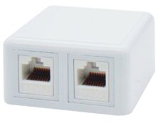 ΠΡΙΖΑ ΔΙΚΤΥΟΥ ΕΠΙΤΟΙΧΗ 2P ME KEYSTONE JACK CAT 6A ΜΕ UL SUT