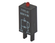 LED MODULE ΚΟΚΚΙΝΟ 6-24VDC ΜΕ ΔΙΟΔΟ (A1+A2-) ΒΑΣΗΣ RELAY ES15/35/50 TYPE 42 ERSCE