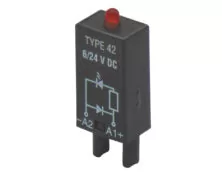 LED MODULE ΚΟΚΚΙΝΟ 6-24VDC ΜΕ ΔΙΟΔΟ (A1+A2-) ΒΑΣΗΣ RELAY ES15/35/50 TYPE 42 ERSCE