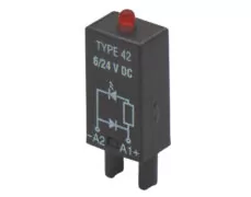 LED MODULE ΚΟΚΚΙΝΟ 6-24VDC ΜΕ ΔΙΟΔΟ (A1+A2-) ΒΑΣΗΣ RELAY ES15/35/50 TYPE 42 ERSCE 1