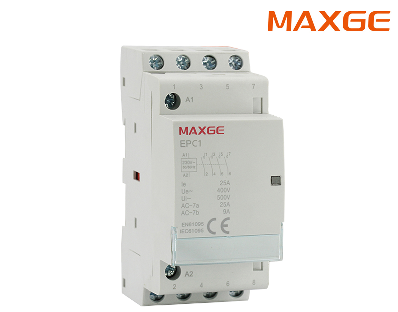 RELAY ΦΟΡΤΙΟΥ ΡΑΓΑΣ 4P 4NO 25A 240VAC EPC1 MAXGE 3 RELAY ΦΟΡΤΙΟΥ ΡΑΓΑΣ 4P 4NO 25A 240VAC EPC1 MAXGE