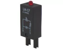 LED MODULE ΚΟΚΚΙΝΟ 6-24VDC ΜΕ ΔΙΟΔΟ (A1+A2-) ΒΑΣΗΣ RELAY ES15/35/50, CSR, CST LM-CF CYO