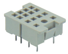 ΒΑΣΗ PCB 2P ΓΙΑ RELAY ΜΕΣΑΙΟ ΓΚΡΙ ZC15/2A FEM
