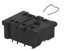 ΒΑΣΗ PCB 2P ΓΙΑ RELAY ΜΕΣΑΙΟ ΜΕ ΕΛΑΤΗΡΙΟ ΜΑΥΡΗ 18FF-2Z-A2 RGN
