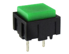 ΜΠΟΥΤΟΝ PUSH ON ΤΕΤΡΑΓΩΝΟ 12.4X12.4 2P PCB ΠΡΑΣΙΝΟ TS-1 HNO