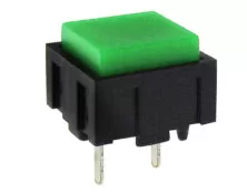 ΜΠΟΥΤΟΝ PUSH ON ΤΕΤΡΑΓΩΝΟ 12.4X12.4 2P PCB ΠΡΑΣΙΝΟ TS-1 HNO