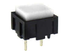 ΜΠΟΥΤΟΝ PUSH ON ΤΕΤΡΑΓΩΝΟ 12.4X12.4 2P PCB ΛΕΥΚΟ PB13-A-WN-S HNO