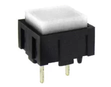 ΜΠΟΥΤΟΝ PUSH ON ΤΕΤΡΑΓΩΝΟ 12.4X12.4 2P PCB ΛΕΥΚΟ PB13-A-WN-S HNO