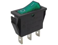 ΔΙΑΚΟΠΤΗΣ ROCKER ΜΕΣΑΙΟΣ 3P ΜΕ ΛΥΧΝΙΑ ON-OFF 16A/250V ΠΡΑΣΙΝΟΣ RK1-11 1X1N B/G "0-" SOKEN