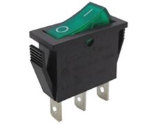 ΔΙΑΚΟΠΤΗΣ ROCKER ΜΕΣΑΙΟΣ 3P ΜΕ ΛΥΧΝΙΑ ON-OFF 16A/250V ΠΡΑΣΙΝΟΣ RK1-11 1X1N B/G "0-" SOKEN 1