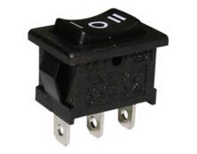 ΔΙΑΚΟΠΤΗΣ ROCKER MINI 3P ON-OFF-ON 6A/250V ΜΑΥΡΟΣ RL3-113 YNX/DIE