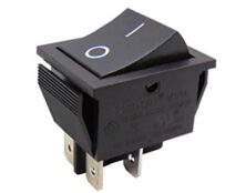 ΔΙΑΚΟΠΤΗΣ ROCKER ΜΕΓΑΛΟΣ 4P ΟΝ-OFF 16A/250V ΜΑΥΡΟΣ RK1-01 2X1 B/B "0-" SOKEN