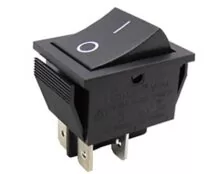 ΔΙΑΚΟΠΤΗΣ ROCKER ΜΕΓΑΛΟΣ 4P ΟΝ-OFF 16A/250V ΜΑΥΡΟΣ RK1-01 2X1 B/B "0-" SOKEN