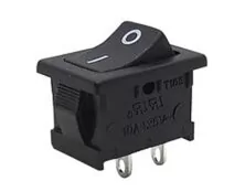 ΔΙΑΚΟΠΤΗΣ ROCKER MINI 2P ON-OFF 6A/250V ΜΑΥΡΟΣ (P16) RL3-111 YNX