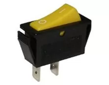 ΔΙΑΚΟΠΤΗΣ ROCKER ΜΕΣΑΙΟΣ 2P ON-OFF 16A/250V ΚΙΤΡΙΝΟΣ RK1-15B 1X1 B/Y "0-" SOKEN