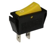 ΔΙΑΚΟΠΤΗΣ ROCKER ΜΕΣΑΙΟΣ 2P ON-OFF 16A/250V ΚΙΤΡΙΝΟΣ RK1-15B 1X1 B/Y "0-" SOKEN 1