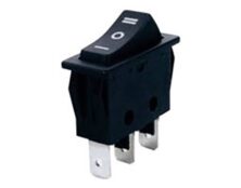 ΔΙΑΚΟΠΤΗΣ ROCKER ΜΕΣΑΙΟΣ 3P ON-OFF-ON 16A/250V RS-103 ΜΑΥΡΟΣ LZ