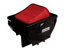 ΔΙΑΚΟΠΤΗΣ ROCKER ΜΕΓΑΛΟΣ 4P ΜΕ ΛΥΧΝΙΑ ON-OFF 10A/250V ΚΟΚΚΙΝΟΣ R13-87B-02 SCI