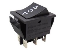 ΔΙΑΚΟΠΤΗΣ ROCKER ΜΕΓΑΛΟΣ 6P ON-OFF-ON 16A/250V ΜΑΥΡΟΣ RK1-01 2X3 B/B "ΔΟΔ" SOKEN