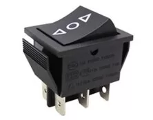 ΔΙΑΚΟΠΤΗΣ ROCKER ΜΕΓΑΛΟΣ 6P ON-OFF-ON 16A/250V ΜΑΥΡΟΣ RK1-01 2X3 B/B "ΔΟΔ" SOKEN
