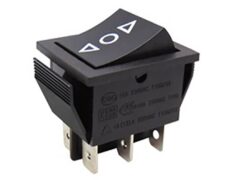 ΔΙΑΚΟΠΤΗΣ ROCKER ΜΕΓΑΛΟΣ 6P ON-OFF-ON 16A/250V ΜΑΥΡΟΣ RK1-01 2X3 B/B "ΔΟΔ" SOKEN 1