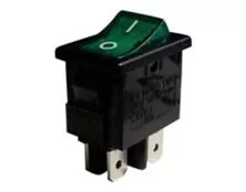 ΔΙΑΚΟΠΤΗΣ ROCKER MINI 4P ΜΕ ΛΥΧΝΙΑ ON-OFF 8A/250V ΠΡΑΣΙΝΟΣ PS8A-4 BEJ