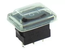 ΔΙΑΚΟΠΤΗΣ ROCKER MINI 3P ON-OFF-ON 12A/250V ΜΕ ΚΑΛΥΜΜΑ PVC IP55 ΜΑΥΡΟΣ HY17B-2 KED