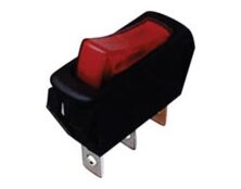 ΔΙΑΚΟΠΤΗΣ ROCKER ΜΕΣΑΙΟΣ 3P ΜΕ ΛΥΧΝΙΑ ON-OFF 10A/250V ΚΟΚΚΙΝΟΣ R13-222B-01 SCI