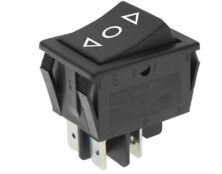 ΔΙΑΚΟΠΤΗΣ ROCKER ΜΕΓΑΛΟΣ 4P (ON)-OFF 16A/250V ΜΑΥΡΟΣ RL2-321 YNX/DIE