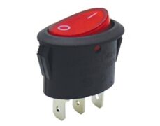 ΔΙΑΚΟΠΤΗΣ ROCKER MINI ΟΒΑΛ 3P ΜΕ ΛΥΧΝΙΑ ON-OFF 10A/250V ΚΟΚΚΙΝΟΣ RK2-37 1Χ1Ν Β/R "0-" SOKEN 1