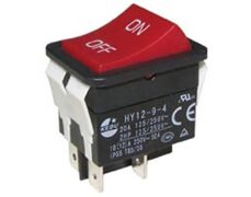 ΔΙΑΚΟΠΤΗΣ ROCKER ΜΕΓΑΛΟΣ 4P ON-OFF 18Α/250V ΚΟΚΚΙΝΟΣ HY12-9-4 KED 1